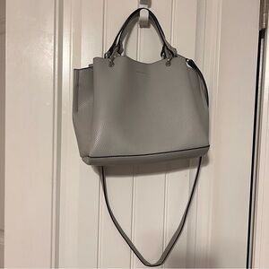 Anne Klein Gray Textured Handbag